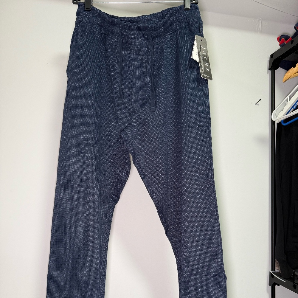 JACHS NY Navy Textured Terry Knit Jogger